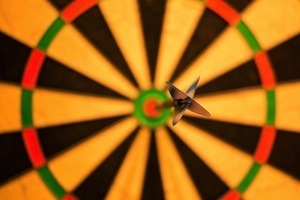 Practice makes perfect - how to get better grades - photo of dart board