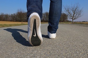 One of the Best Memory Improvement Strategies - photo of walking feet