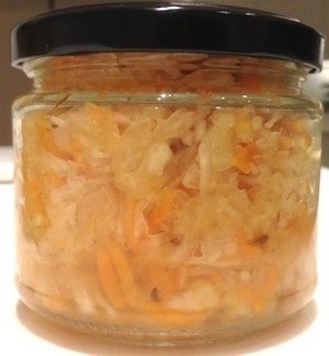 Fermented Food Headlines- photo of jar of sauerkraut