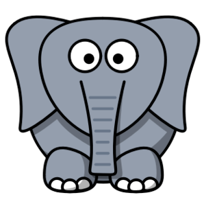 Keep calm and carry on revising - image of cartoon elephant