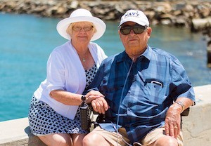 Positive psychology? Are you sure? Photo of grandparents on holiday