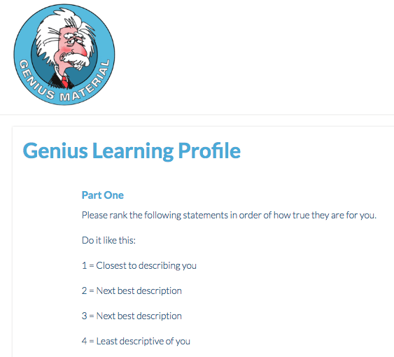 Genius Learning Profile Genius Learning Profile